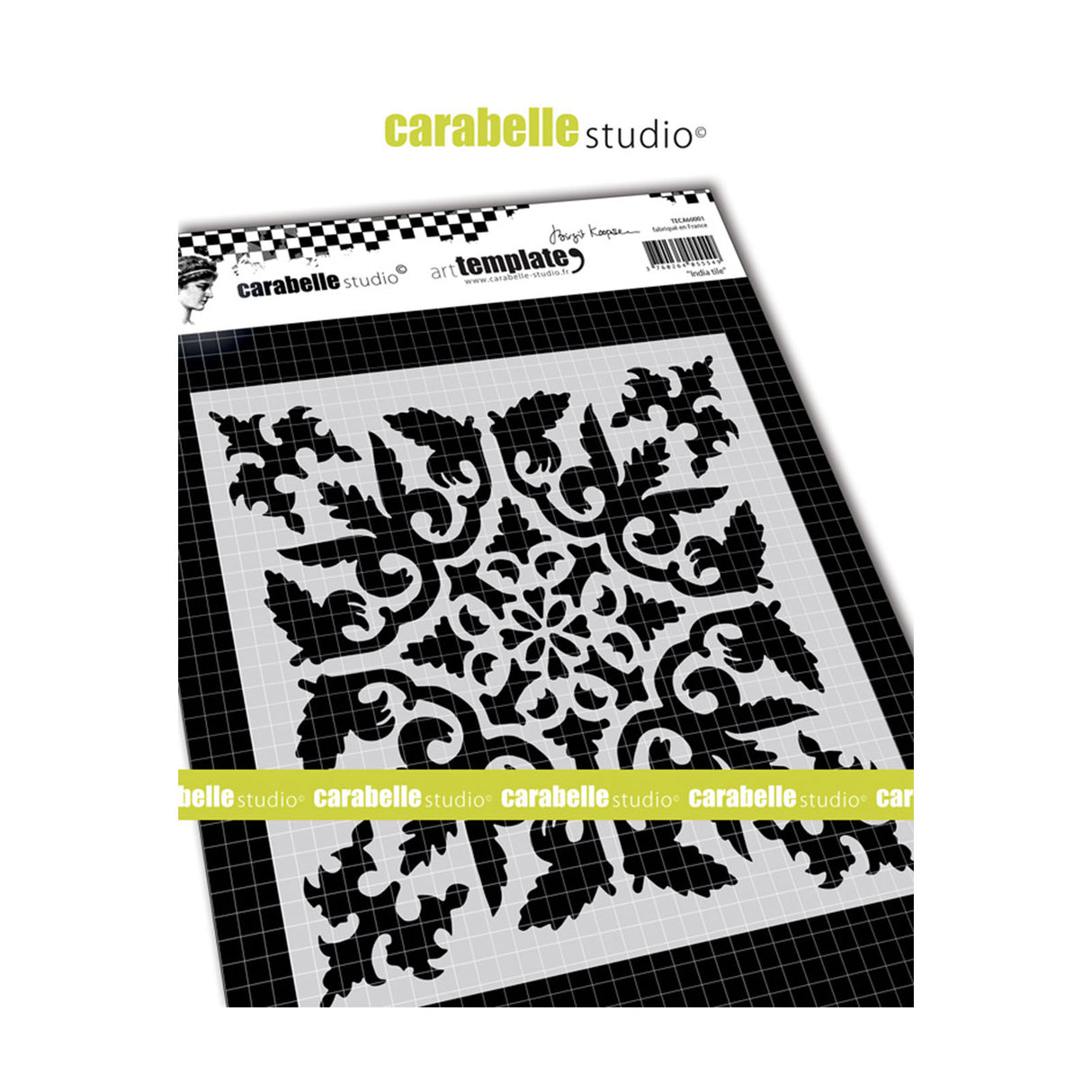 Carabelle studio • skabelon carré 6'' indisk flise