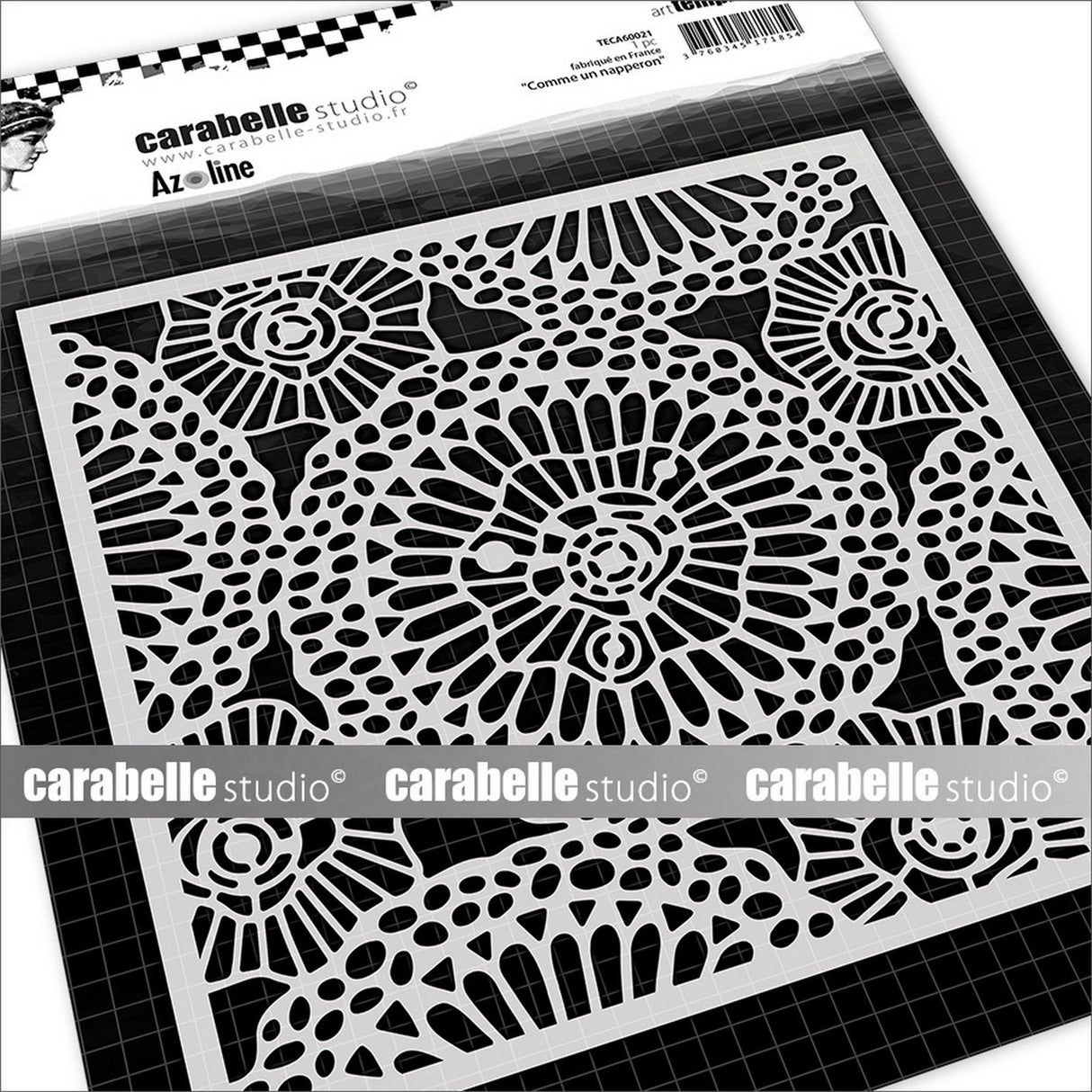 Carabelle studio • stencil firkantet 6'' comme un napperon