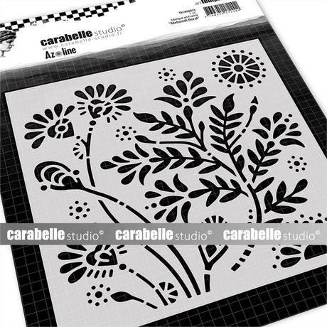Carabelle studio • stencil firkantet 15,2 cm mehendi floral