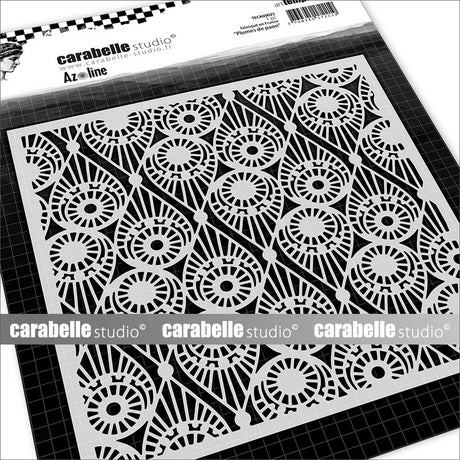 Carabelle studio • stencil firkantet 15,2 cm plumes de paon