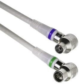 Technetix coax aansluitkabel compleet onverpakt1,5m haaks - 2081015