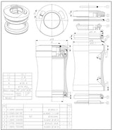 Tecora Ball Head Set1 1 8 tommer semi integreret med kabeltransit