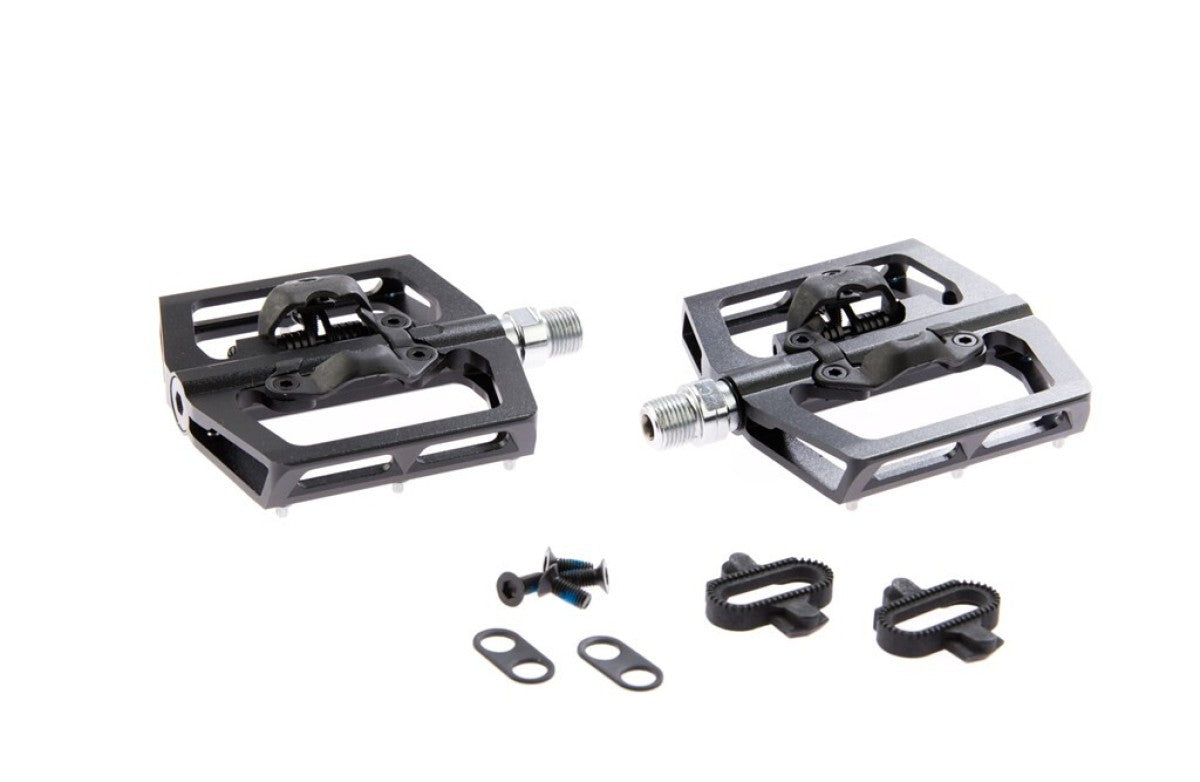 Tecora e pedaler ATB Combi SPD flad udskiftelige pedalstifter sort