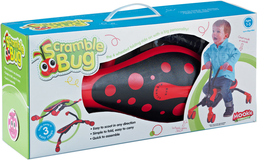 Bugs ScrambleBug Beetle med 4 hjul Junior Rød Sort