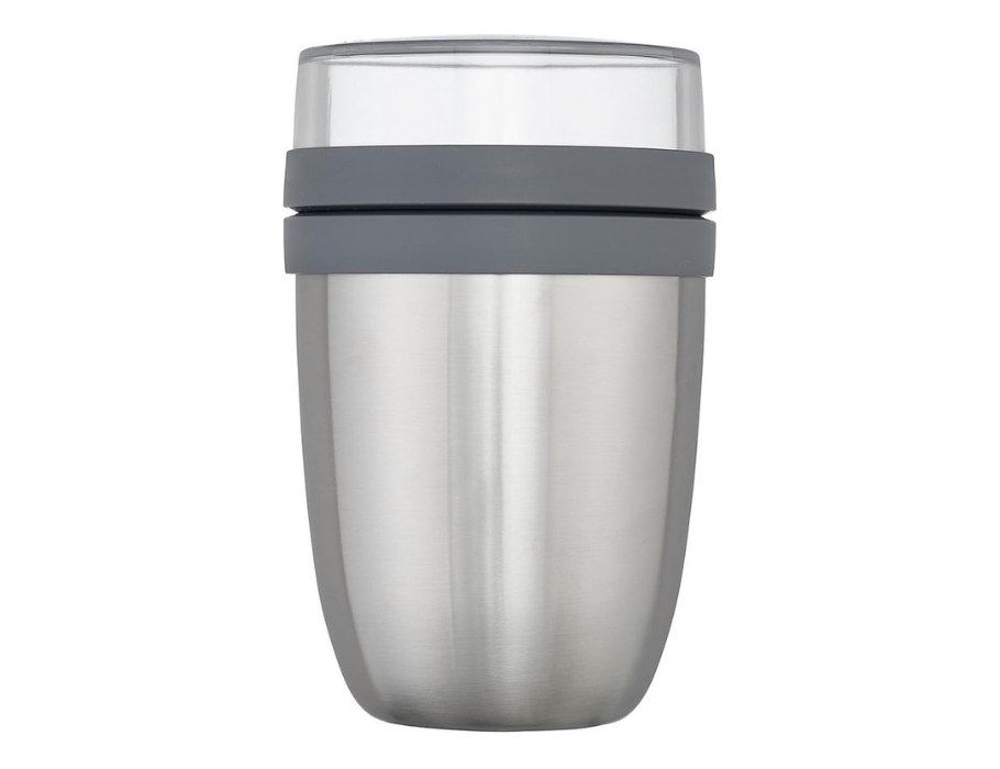 Mepal frokostgrydeellipse - isoleret - naturlig børstet - 500 ml + 200 ml