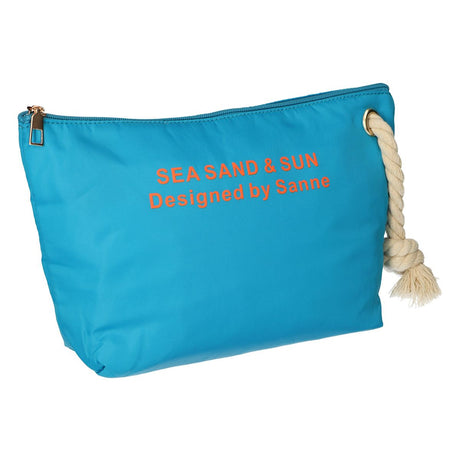 Rejsetoilettaske hav, sand solblå orange 30cm x 19,5cm