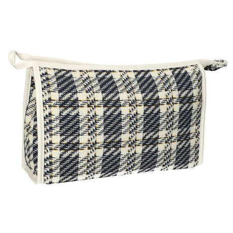Rejsetoilettaske tweed ternet 26x16cm
