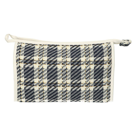 Rejsetoilettaske tweed ternet 26x16cm