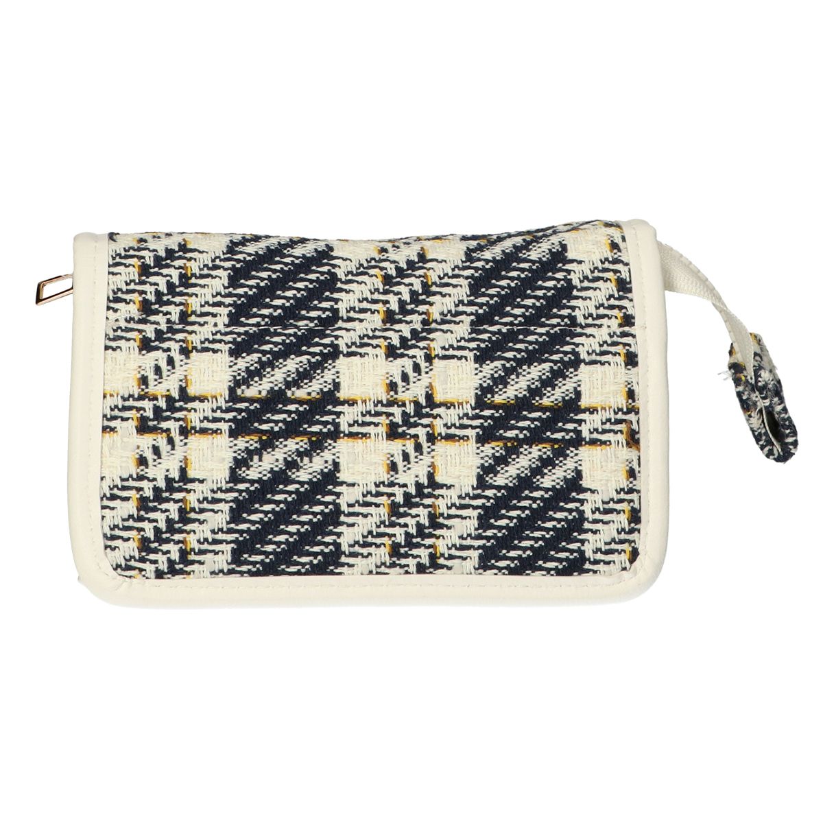 Rejsespejltaske tweed ternet 16,5x11cm