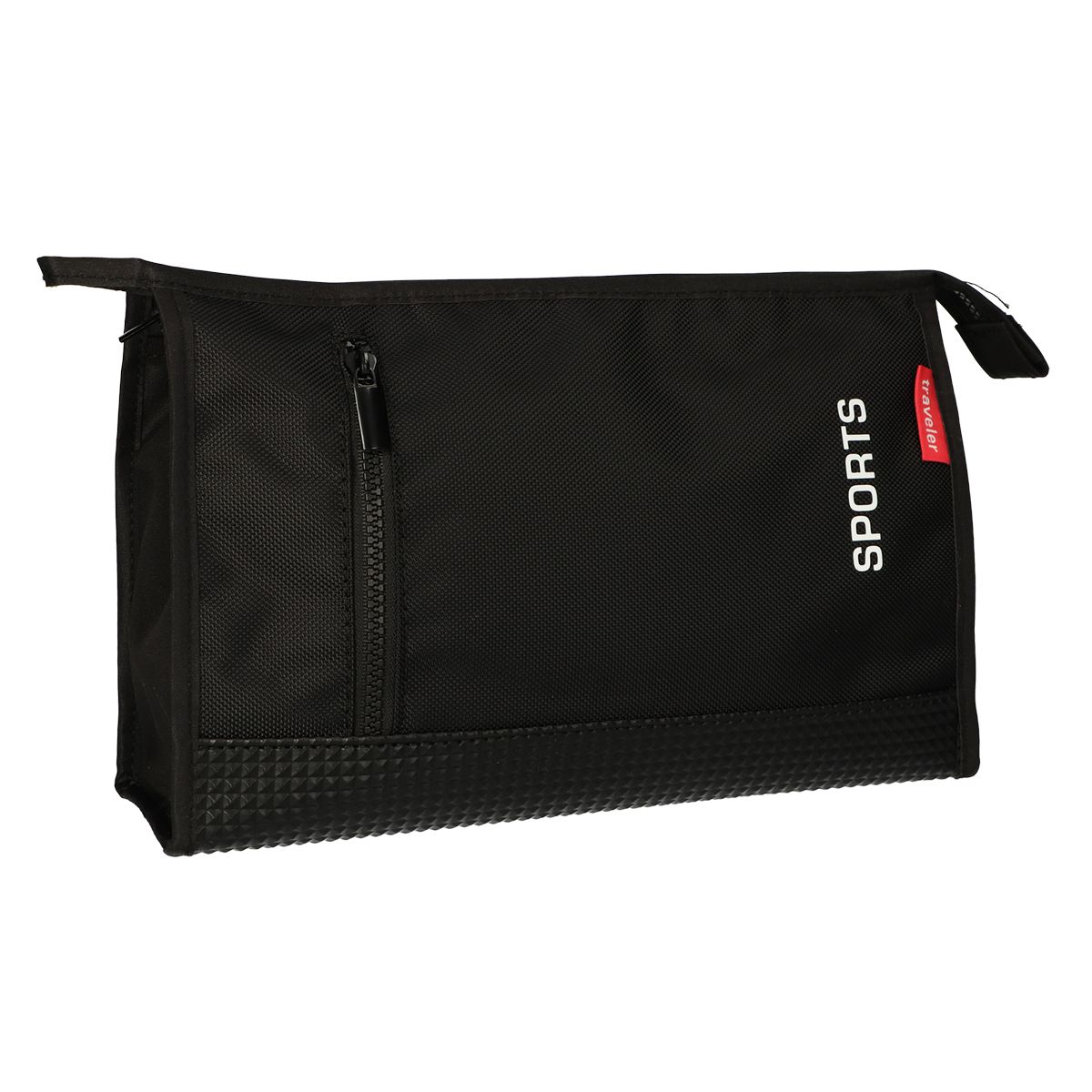 Rejsetoilettaske gummi sort 30x19,5cm