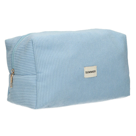 Traveller toilettas rib waterdicht blauw 24,5cm x 18,5cm