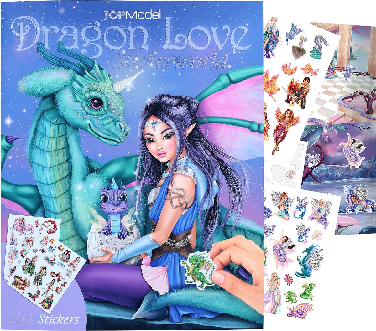 TOPModel Stickerworld Sticker bog Dragon Love