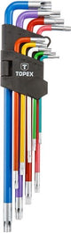 Topex tx nøglesæt torx 9 dele langt - 6479045