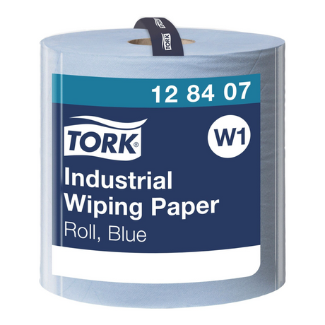 Tork industrirulle rengøringspapir 3-lags blå w1 (340m)
