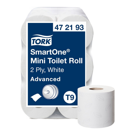 Tork toiletpapir smartone mini 2-lags t9 111mtr 13,4cm (12 stk.)