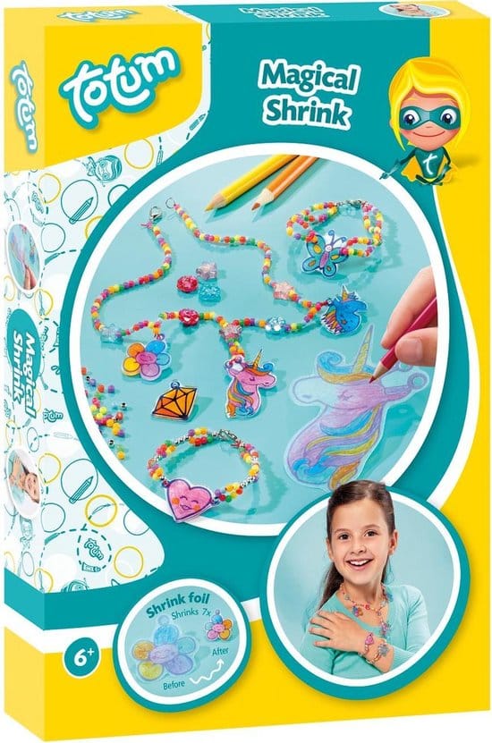 Intro magisk krympesmykkesæt med krympefilm og perler du kan lave de smukkeste smykker