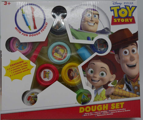 Jonotoys toy story lersæt med 8 potter af ler og kniv med rulle