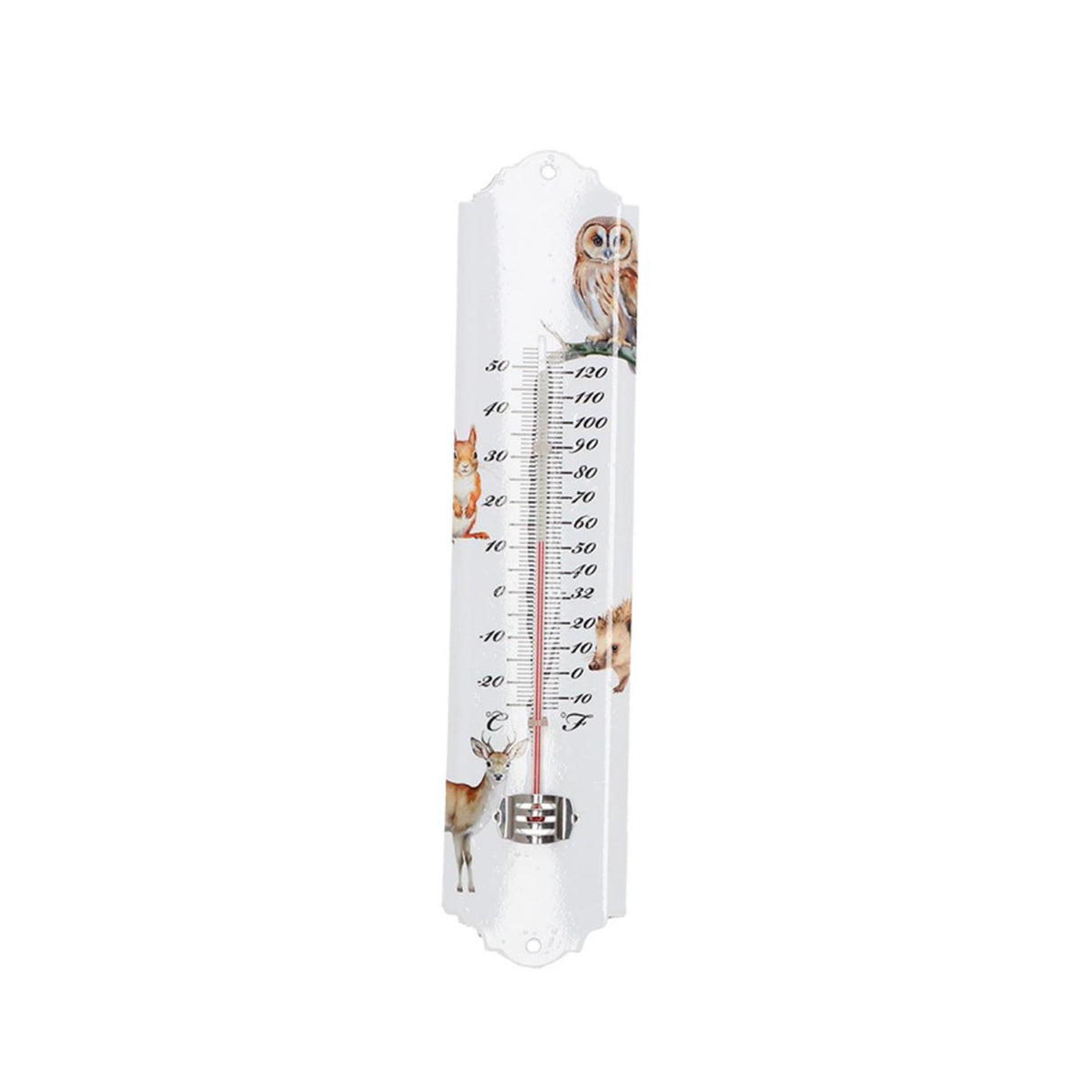 Esschert design termometer akvarel skovdyr 6,3x1,0x29,5 cm jern