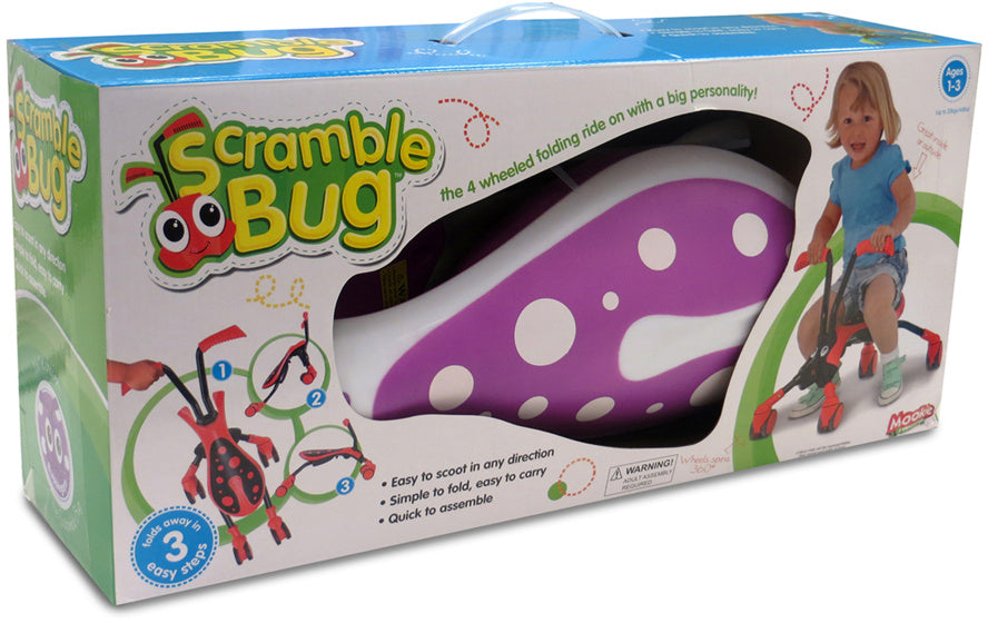Bugs Scramblebug Bubblegum Walking Bike med 4 hjul Junior Pink White