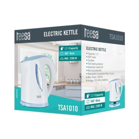 Teesa ledningsfri elkedel 1,7l hvid