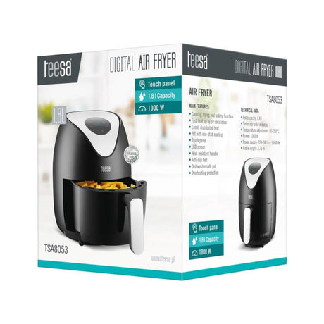 Teesa digital airfryer 1,8l sort