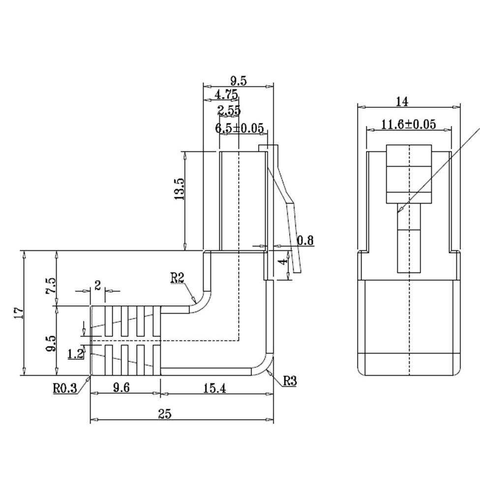 Abi u utp kabel cat 5e retvinklet