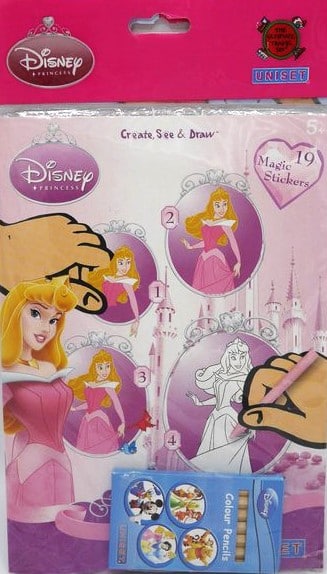 Van der Doelen Disney Princess vinduesklistermærker med panorama til farvelægning