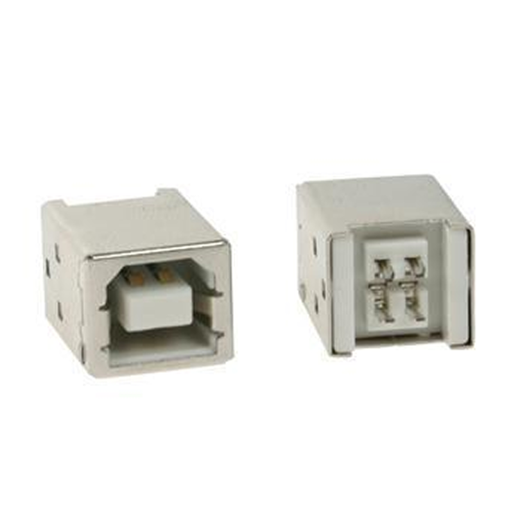 USB B enkelt stik 180°