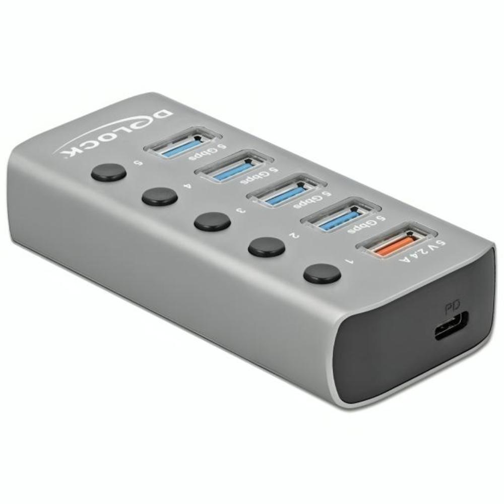 USB C til A + B hub - 5 porte
