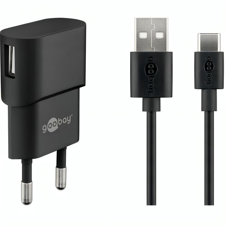 USB-A oplader + USB-A til C kabel