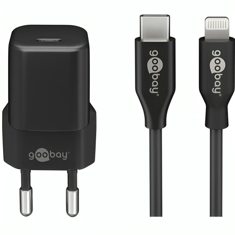 USB-C oplader + USB lightning kabel