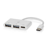 Nedis USB C til C + A hub - 3 porte