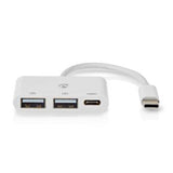 Nedis USB C til C + A hub - 3 porte