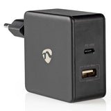 Nedis USB C + A oplader