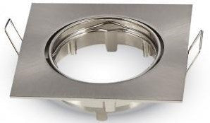V-tac forsænket spotlight justerbar 50 mm firkantet slebet stål - 5013328