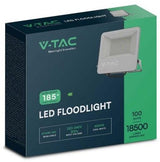 V-tac LED byggelampe 100w 6500k sort - høj lumen - 9332058