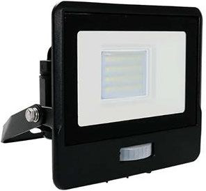 V-tac LED byggelampe 20w 3000k sort med sensor + kabelindgang - 9335210