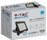 V-tac LED byggelampe 20w 6500k sort + kabelindgang - 9332115