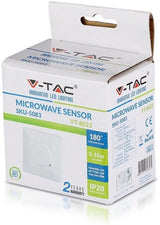 V-tac mikrobølgesensor indbygget hvid væg - 3900318