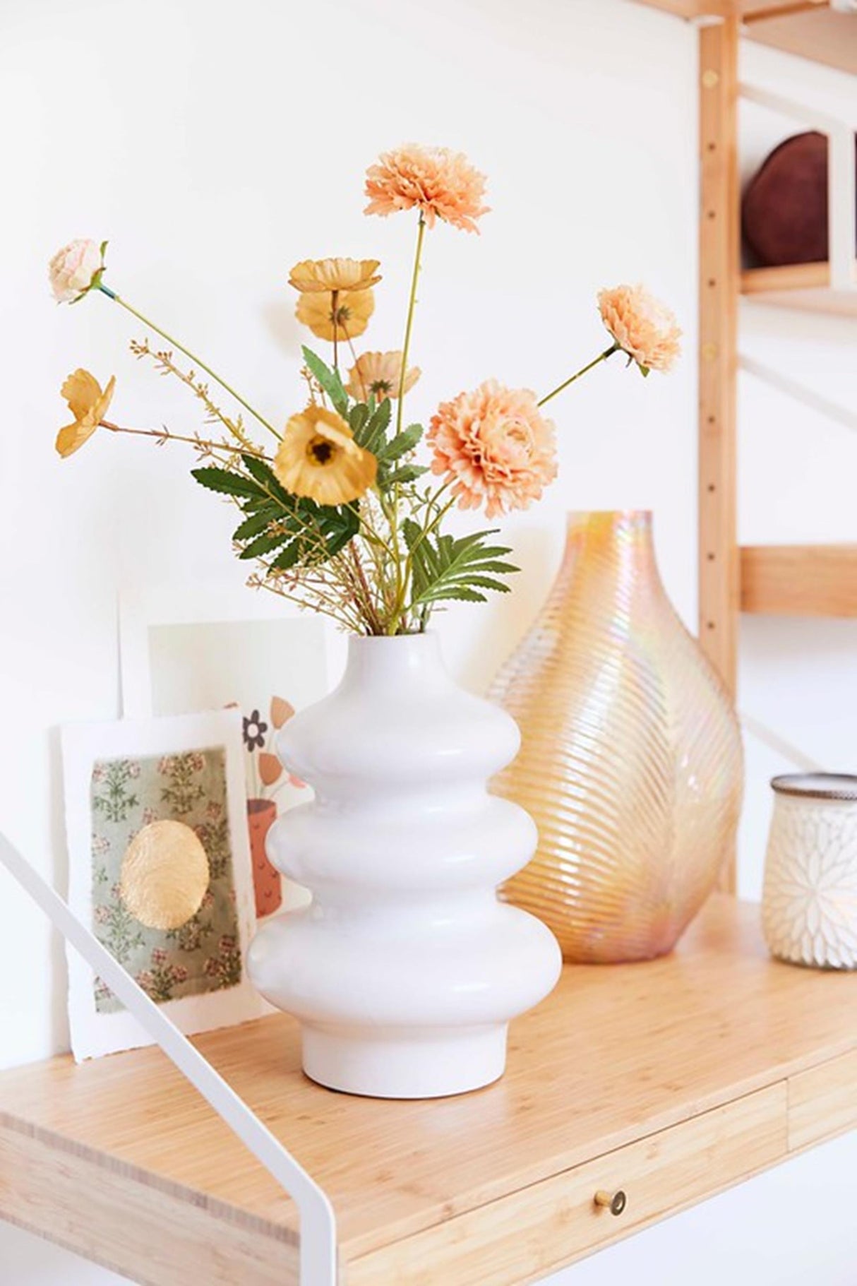 House of nature vase hvid telmen 28cm keramik