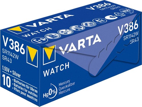 Varta 386 SR42 10 stk i æske