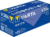 Varta 386 SR42 10 stk i æske