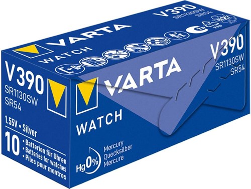 Varta v390 knapcelle batteri sølv