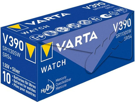 Varta v390 knapcelle batteri sølv