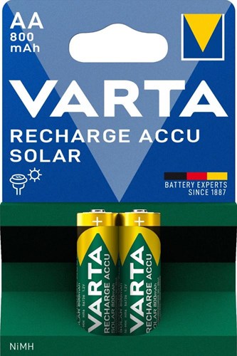 Varta aa batteri 800ma blister 2 solar 3311910