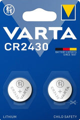 Varta cr2430 lithium knapcelle batteri 3v blister (2) - 3240393