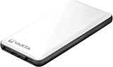 Enzo Varta powerbank 10.000ma sølv + LED indikation USB og USB-C - 3509010