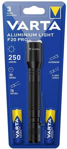Varta lommelygte aluminium lys f20