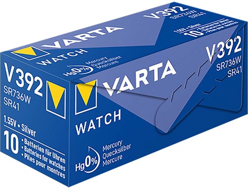 Varta v392 knapcelle batteri sølv