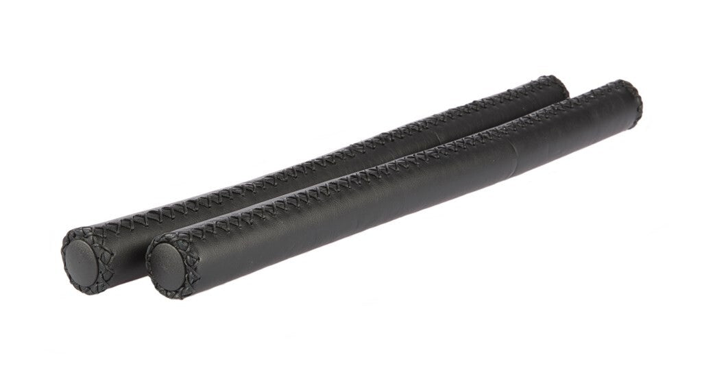 Styringshåndtag læder 40 cm ø22,2 mm sort pr. Sæt